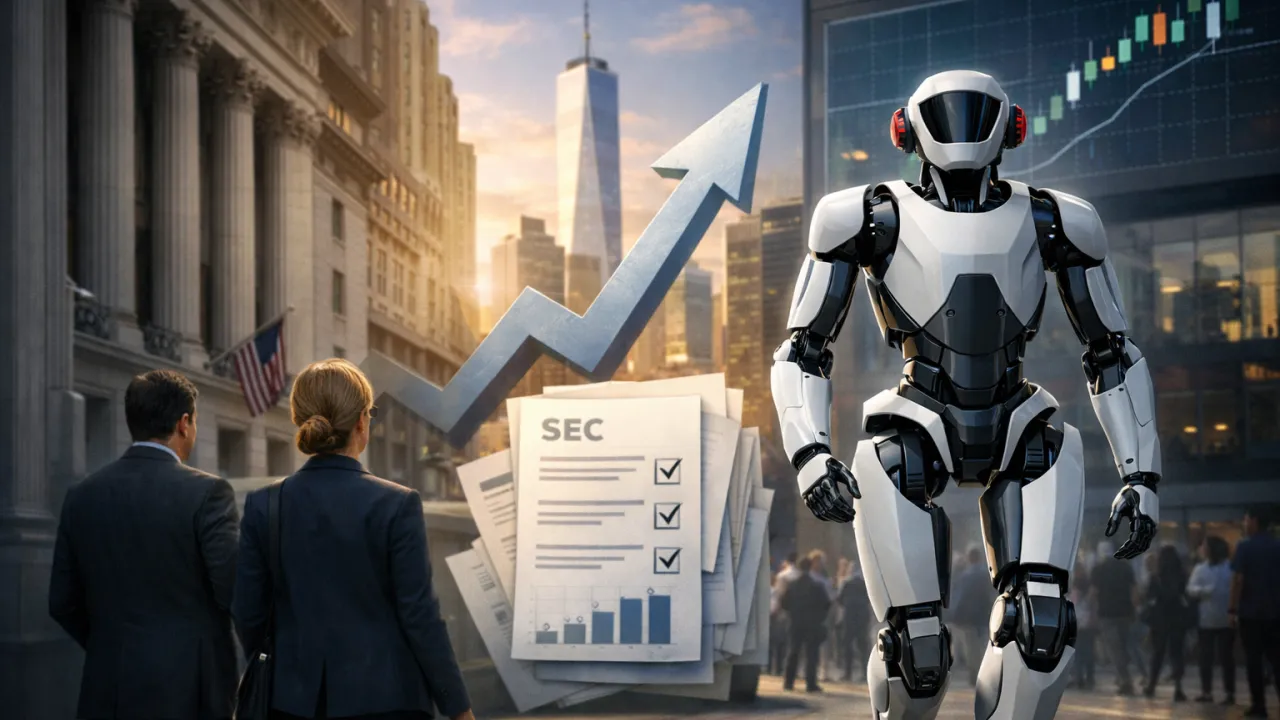 Humanoid robot prototype standing in a modern lab environment