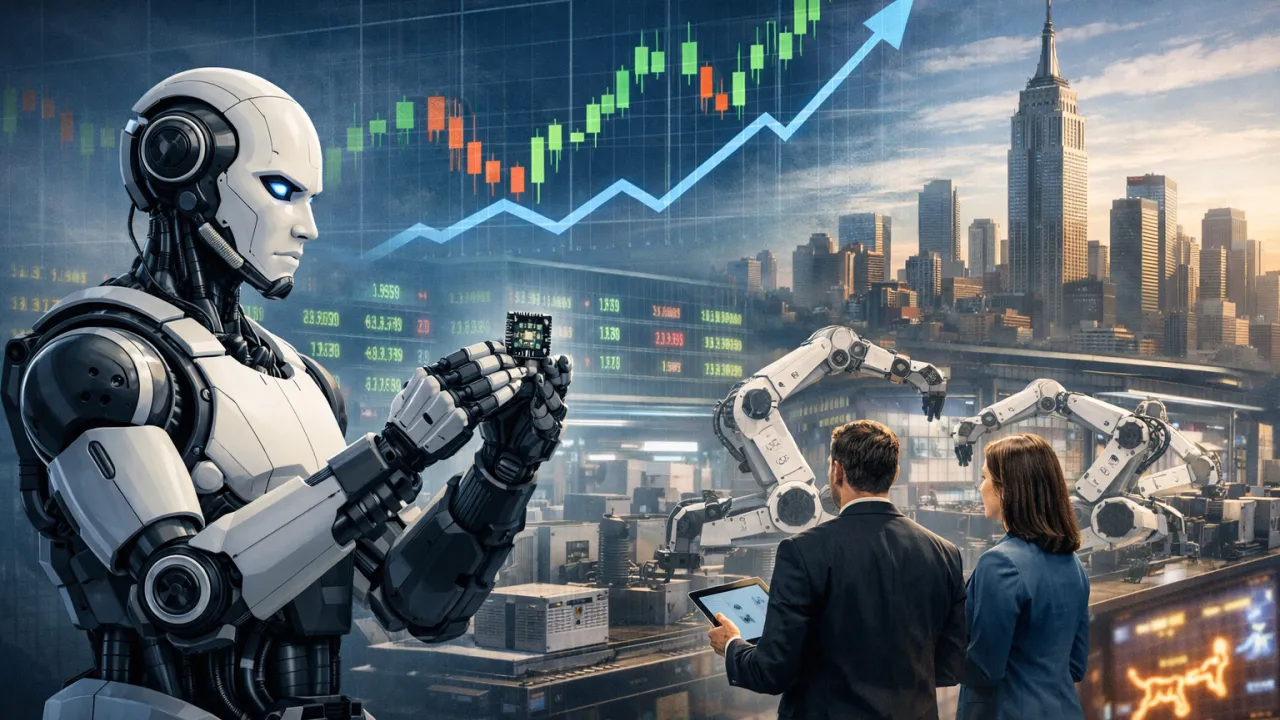 Stock market chart highlighting FFAI amidst robotics industry news